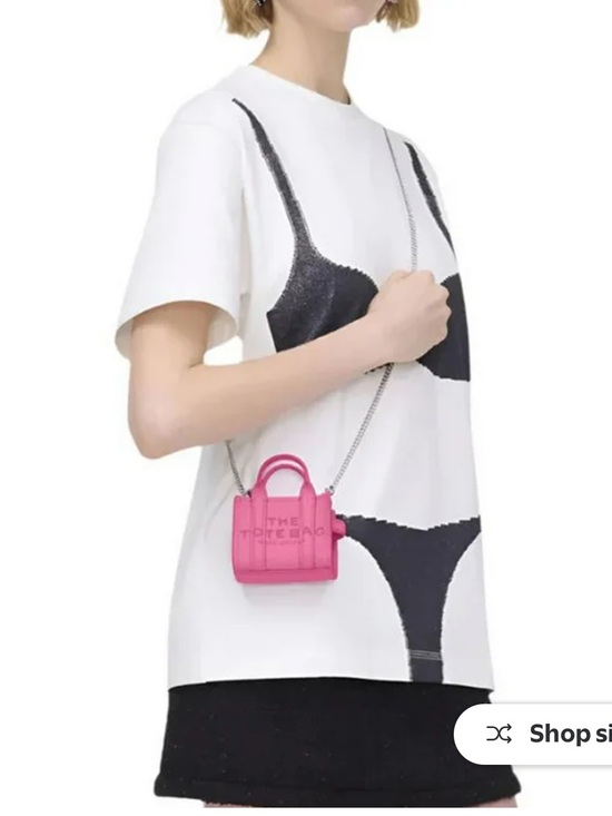 Marc Jacobs Handbags - Marc Jacobs Pink Nano Tote Crossbody with Chain Strap